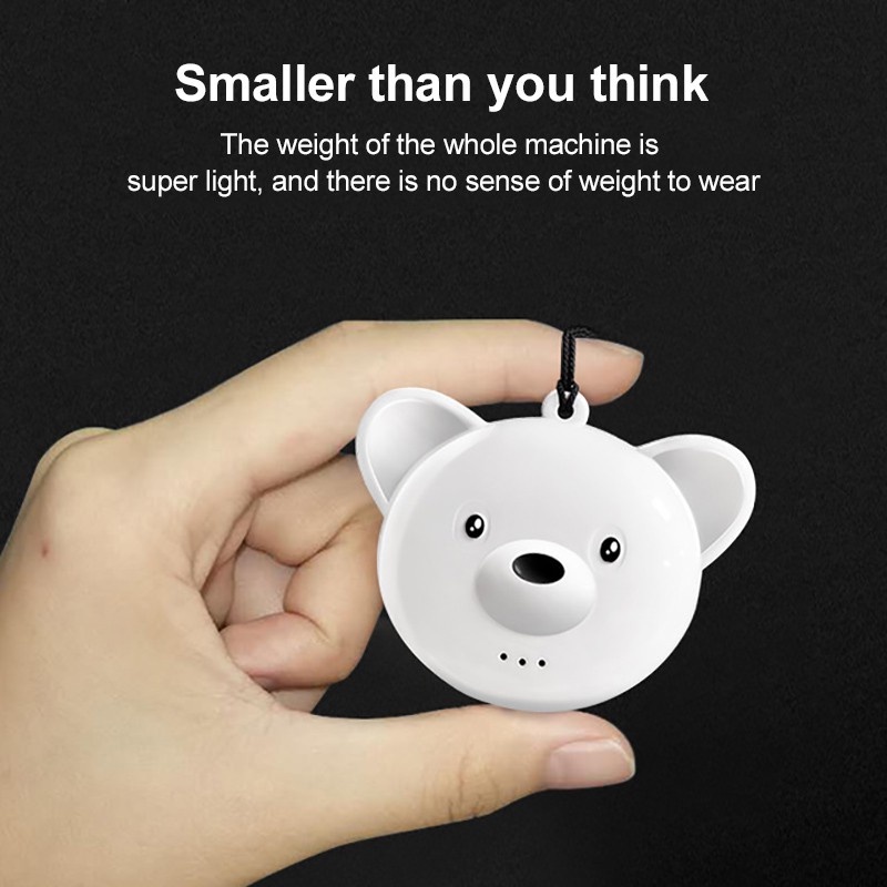 Air Purifier Wearable Necklace Mini Portable USB Air Cleaner Double Negative Ionizer huiteni.id