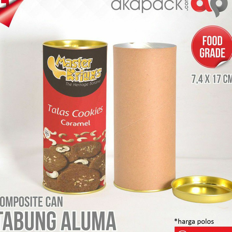 Tabung COMPOSITE CAN size 7,4 x 17 cm | Tabung Aluma | Tabung Kardus (POLOS)