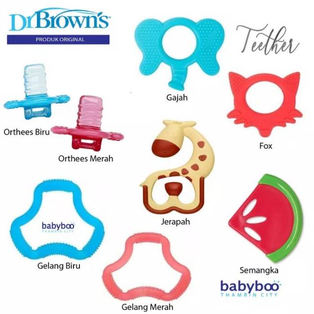 Dr Brown Teether 3m Mainan  Gigitan Bayi  3 bulan  Baby 