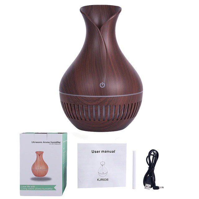 H51 - Wooden Humidifier Aroma Diffuser 7 Color LED 150ML - KJR-010