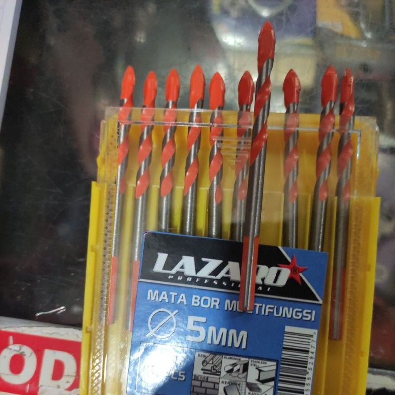 MATA BOR  TOMBAK LAZARO SERBA GUNA 5MM BISA BUAT BETON, KAYU,BESI,FIBER,KACA HARGA PER 1PCS