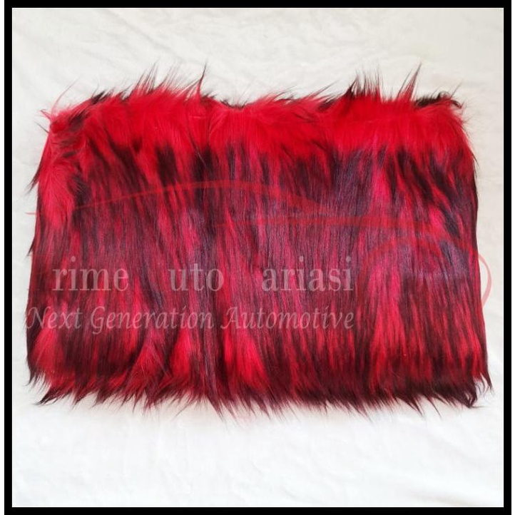 Bulu Dashboard Mobil/Cover Dashboard Mobil - Merah Hitam