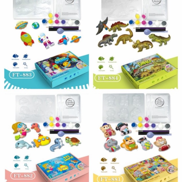 

mould and paint craft dino / sea / animal / space diy prakarya anak - space Murah