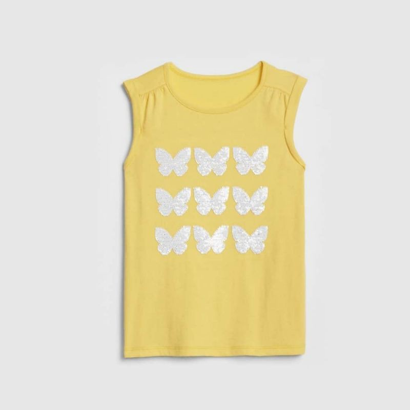 GAP Kids Flippy Sequin Gap Tank Top In Jersey BUTTERFLY