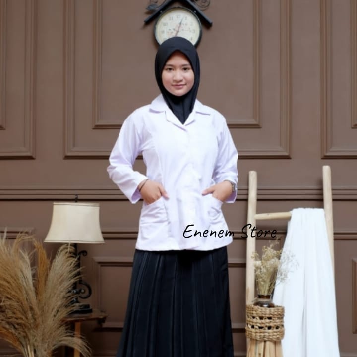 Baju Dinas Putih wanita Baju Putih PNS/ASN, Baju Putih PDH Guru, Baju PPL, PDH, Perawat, Bidan