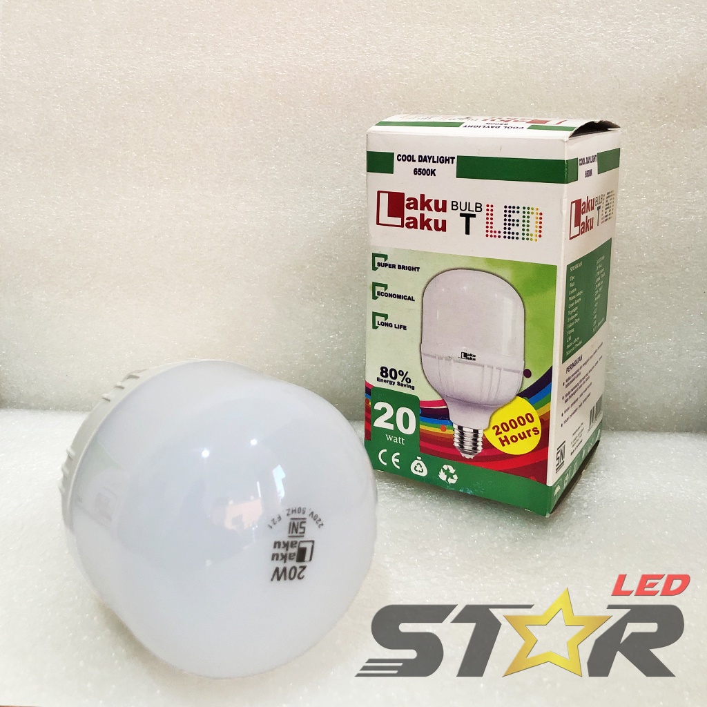 LAKU LAKU Bulb T LED 20W, 30W Lampu Bohlam Tabung Murah Hemat Energi Irit Listrik 20 30 WATT Termurah Terlaris Star