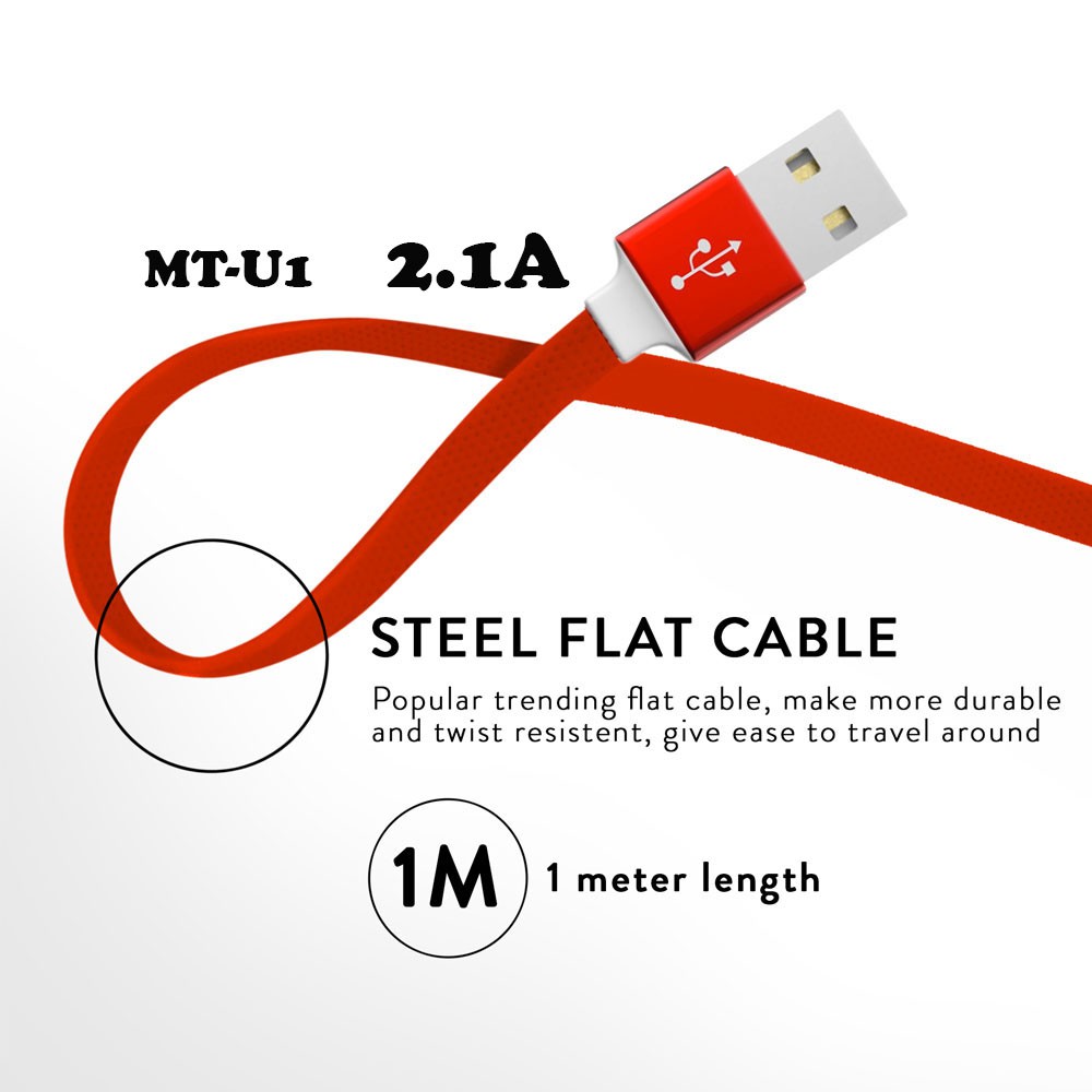 MOISTURE Kabel Data FAST CHARGING Cocok Untuk iPhone LIGHTNING / Micro USB / Type-C 2.6 A / 2.1A CABLE DATA USB