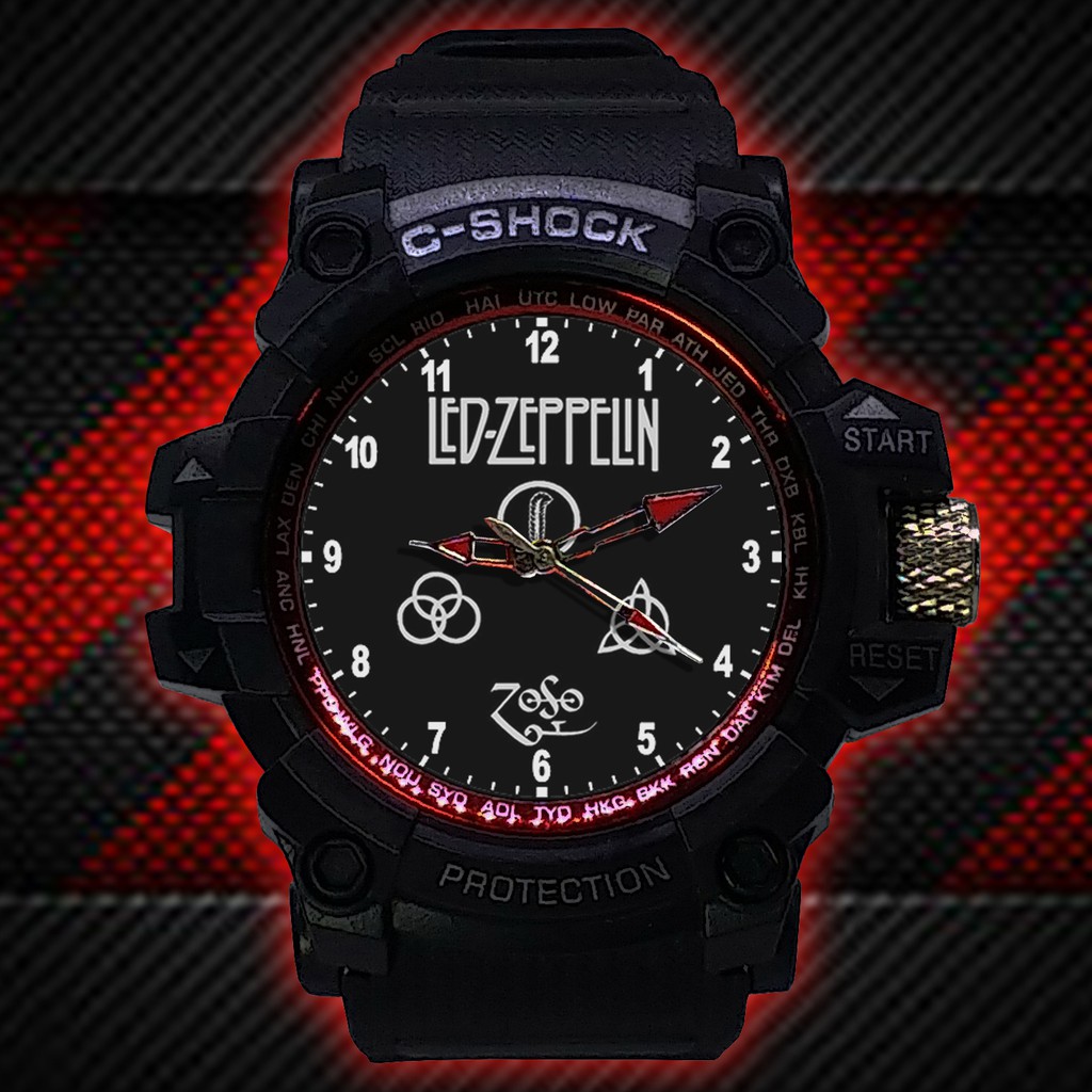 (ISTIMEWA BOSSQUE) JAM TANGAN LED ZEPPELIN  LIST MERAH - EXCLUSIVE 21