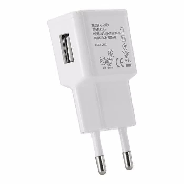 kepala charger 1A 5V robot rt k4 original 1 Lubang USB