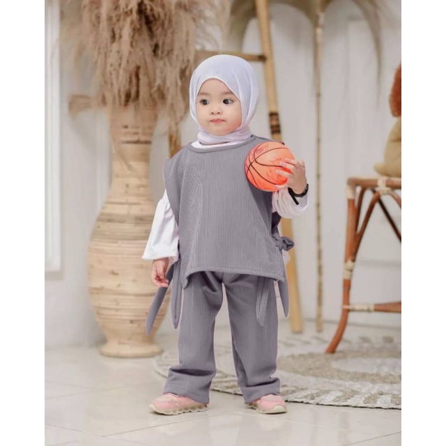 Baju anak perempuan 3in1 0 3 tahun bahan jatuh adem elastis