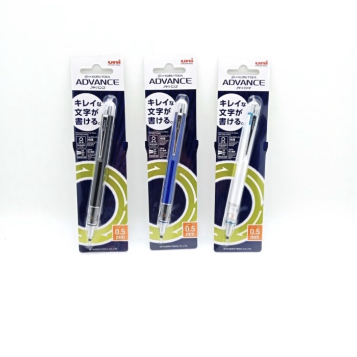

Murah Pensil Mekanik 0.5 Mm Hitam Mechanical Pencil Kurutoga Advance Black Trendi