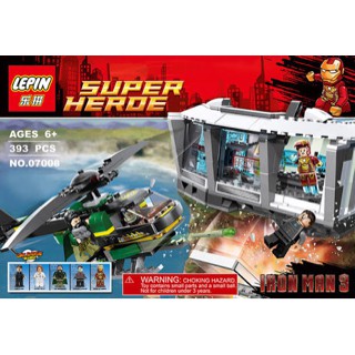 Lego KW Iron Man Malibu Mansion Attack Lepin 07008