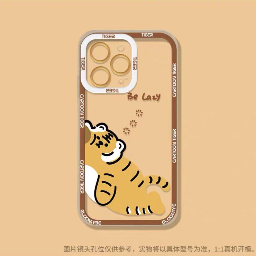 Soft Case Silikon TPU Transparan Motif Harimau Untuk IPhone 13 12 Mini 11 10 Pro XS Max X XR 8 7 6 6S Plus SE 2020