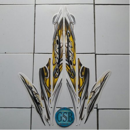 stiker striping body mio sporty 2010 putih