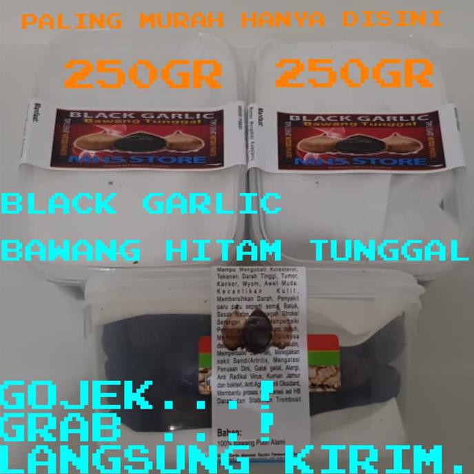 

Terlariss Bawang Putih Hitam Tunggal-Bawang Hitam Lanang Siung-Black Garlic 250G Terlariss