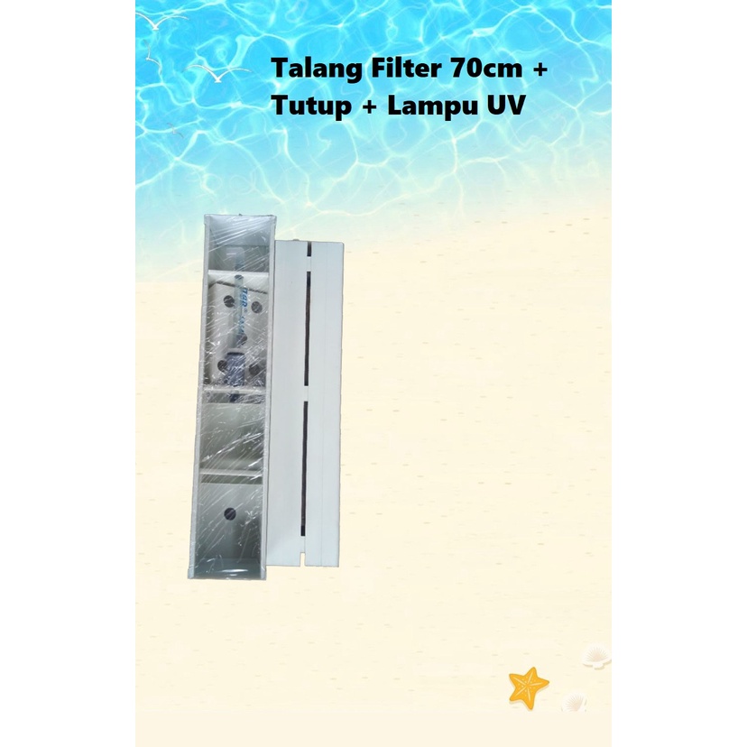Top Talang Filter Aquarium dengan Tutup 70cm+Lampu UV / Box Filter Aquarium / Tutup Talang Filter Aq