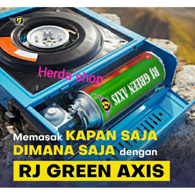 Green axis gas portable kompor portable tabung gas portable gas kaleng hi-cook 230 gram