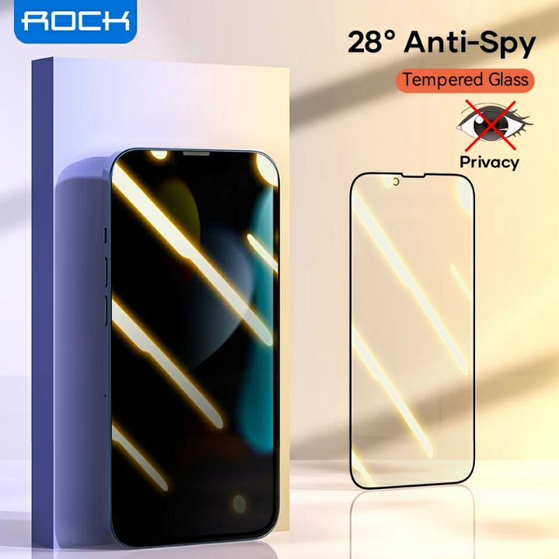 ROCK Tempered Glass iPhone 13 / Pro / Max / Mini Anti Spy Full Cover 28° Privacy Screen Protector