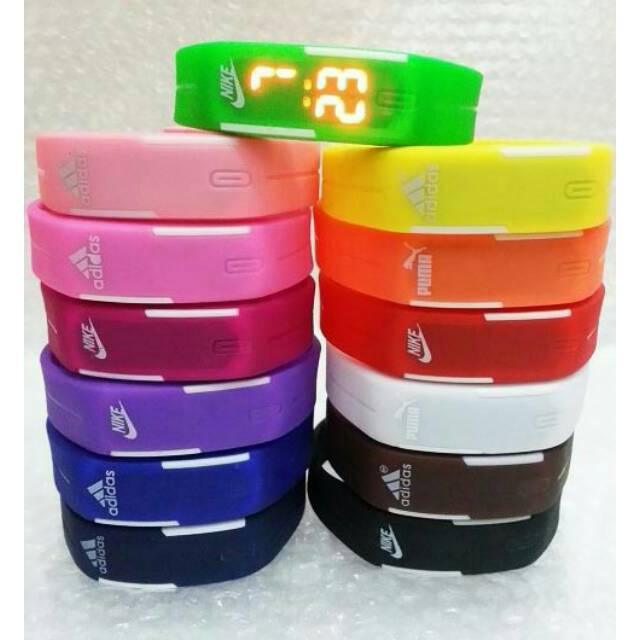 OBRAL JAM Tangan Gelang NIKE/ADIDAS/PUMA TVG Digital LED Watch HOT TREND Jam Digital