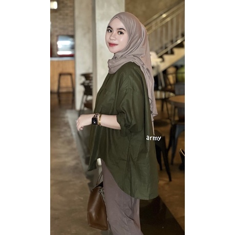 READY KEMEJA BASIC OVERSIZED WARNA TERLENGKAP OVERSIZE SHIRT KEMEJA