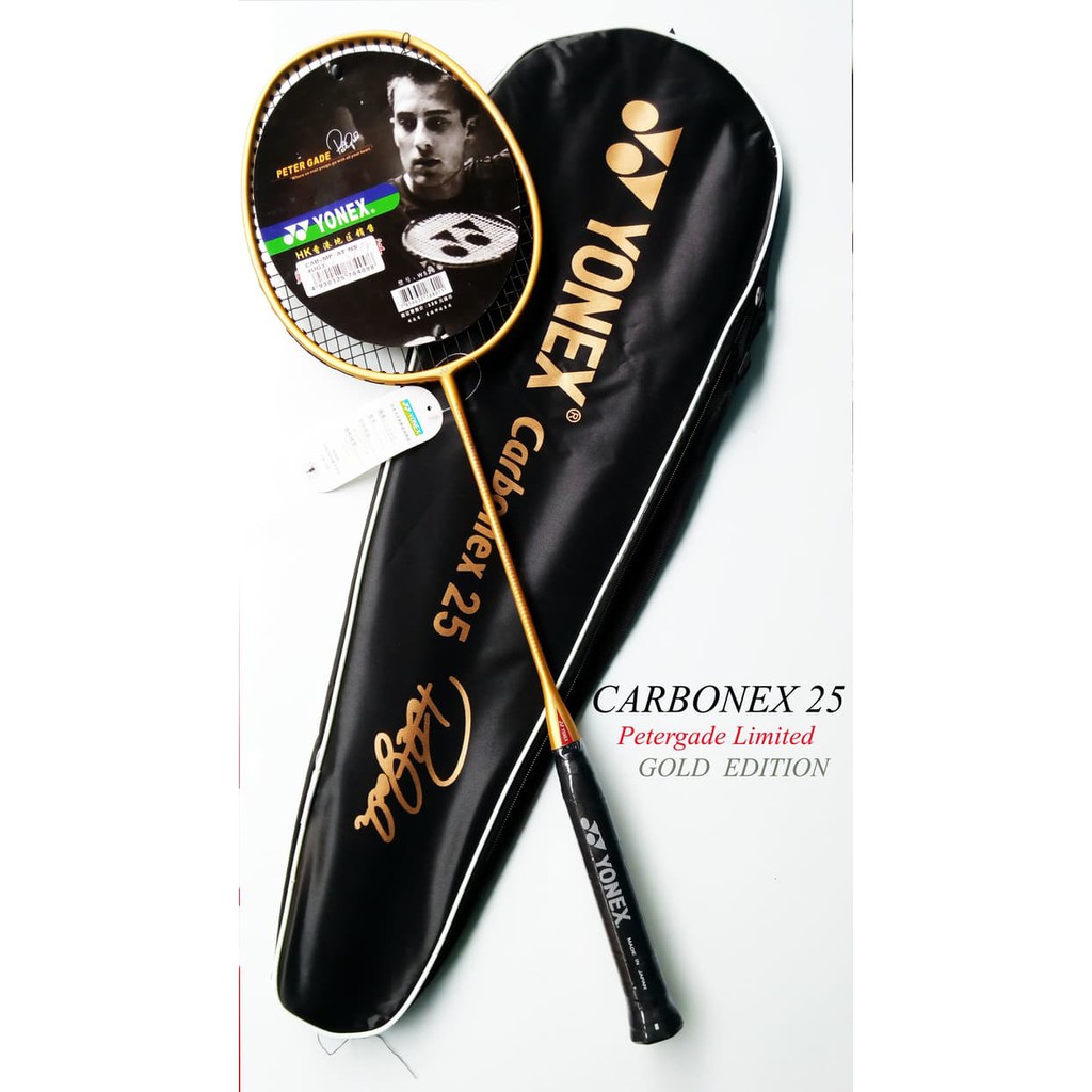 PROMO Raket Yonex CARBONEX 25 GOLD Petergade LIMITED Emboss Emas Edition TERLARIS