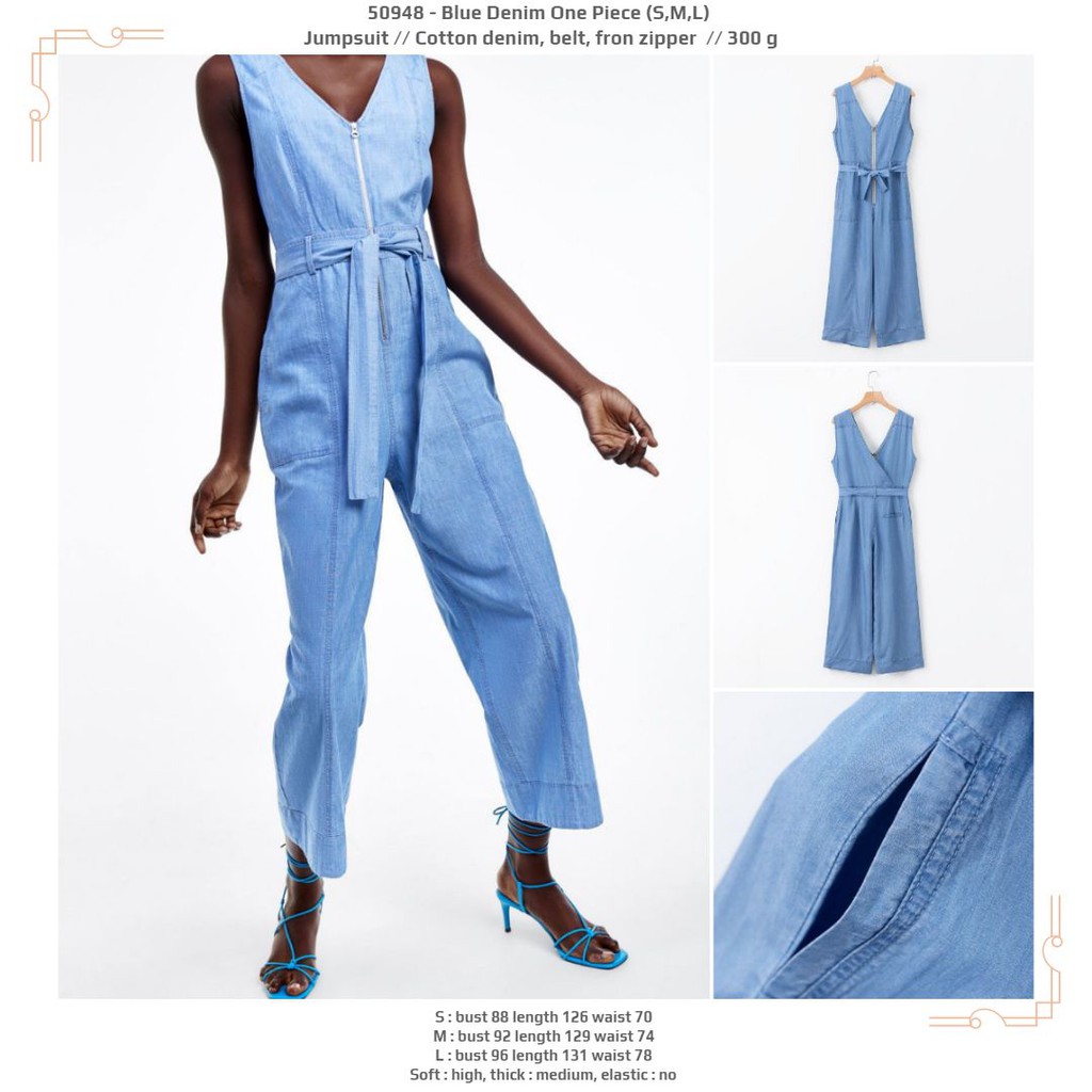 m and s denim jumpsuit