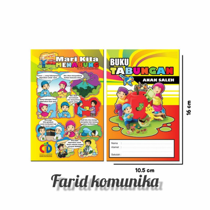 [HUSNA COLLECTION] Tabungan / Buku Tabungan Anak Shaleh / Santri / Siswa Sekolah | 20 Hal