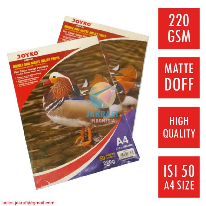 

Cuci Gudang Awal Tahun Kertas Foto Doft Doff A4 2 Sisi 220 Gram Gsm Matte Inkjet Photo Paper Cuci Gudang Awal Tahun