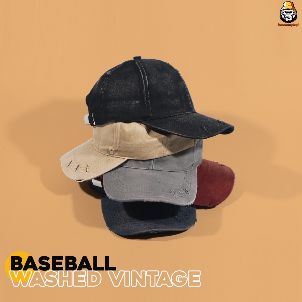 Topi Polo Caps Topi Baseball Polos Wash Casual Vintage Pria Wanita