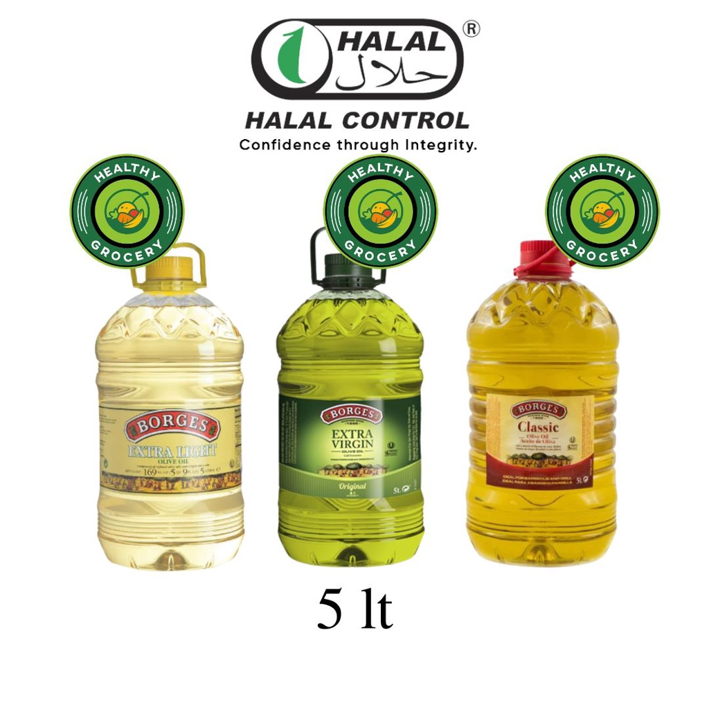 

Borges Extra Virgin / Extra Light / Classic Olive Oil 5 Liter Minyak Zaitun EVOO MPASI MURAH BORJES ELOO MINYAK SEHAT