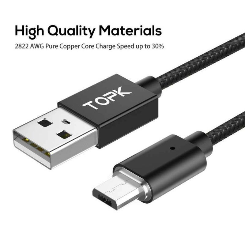 TOPK Kabel Charger Magnetic Micro USB Braided