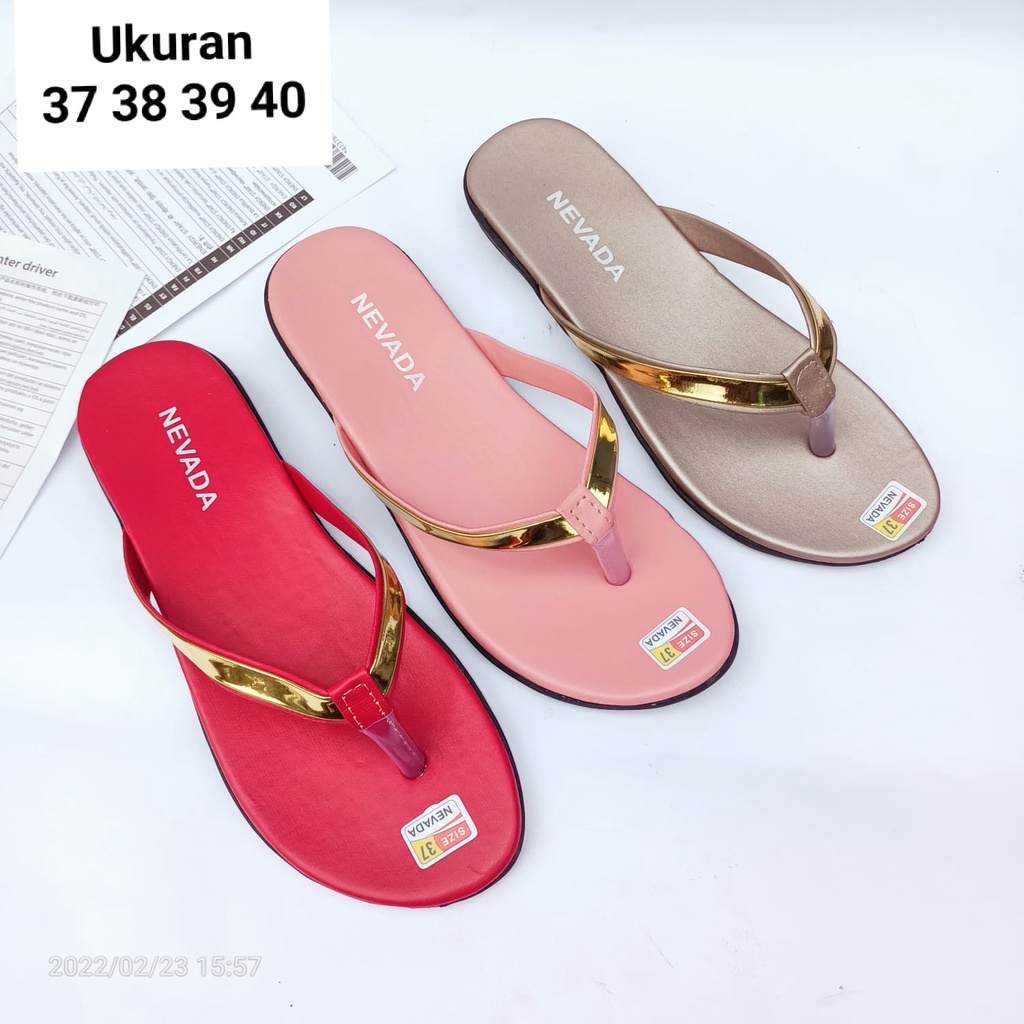 SANDAL NEVADA WANITA FLAT / TEPLEK JEPIT AKS27