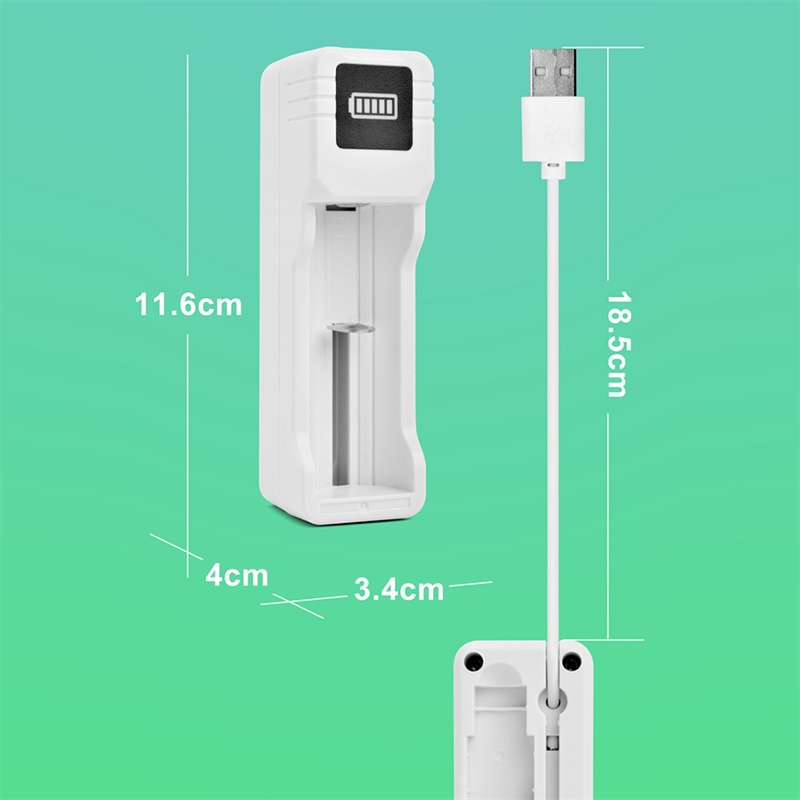 Tk Charger Baterai Li-Ion 18650 1 Slot Fast Charging