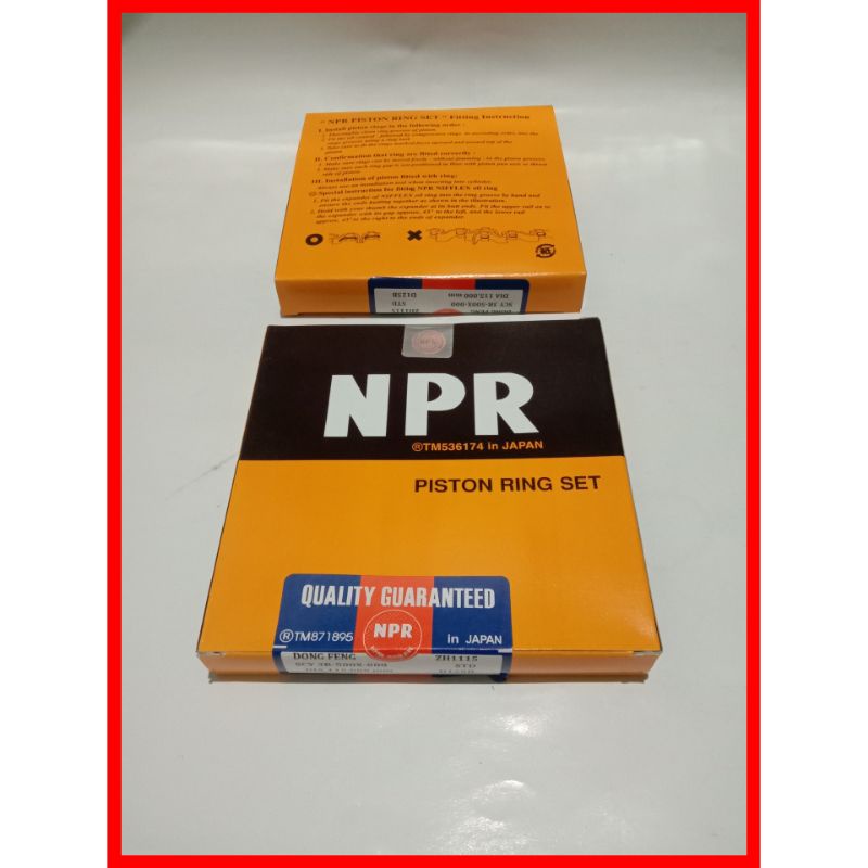 Piston Ring set / Ring seher ZH 1115 3R Dongfeng