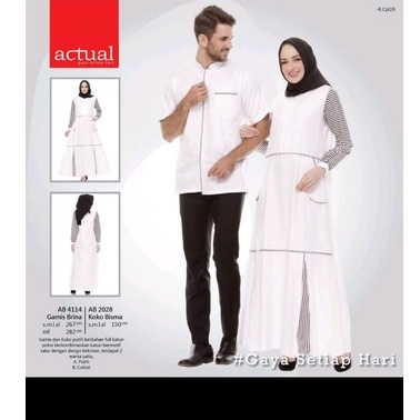 ACTUAL | DRESSS GAMIS MUSLIMAH BRINA PUTIH D40P