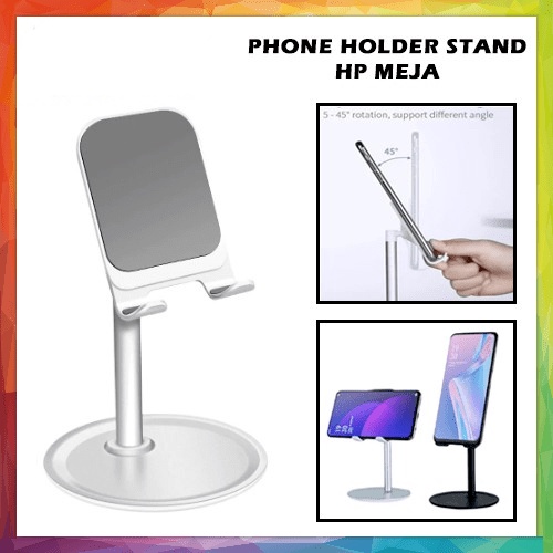 Folding Desktop Support Stand Phone Holder Standing HP Liftable Foldable Standing Meja Meeting Zoom