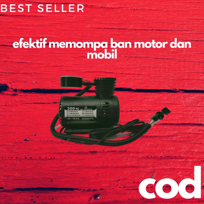 KOMPRESOR MINI UDARA UNTUK CAT MOTOR  DAN MOBIL MERK NANKAI
