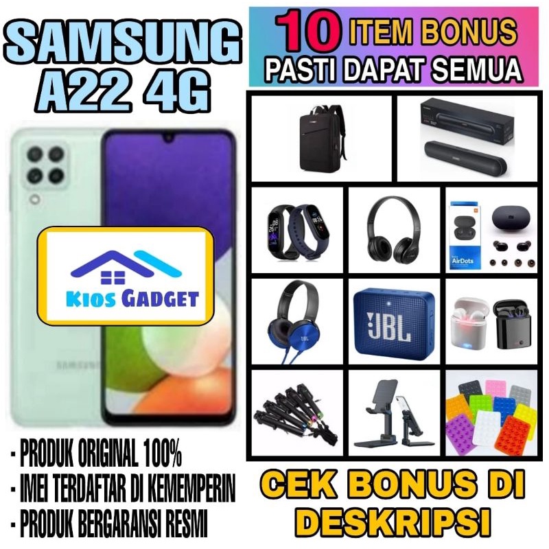 SAMSUNG A22 4G RAM 6/128 GB [ GARANSI RESMI ]