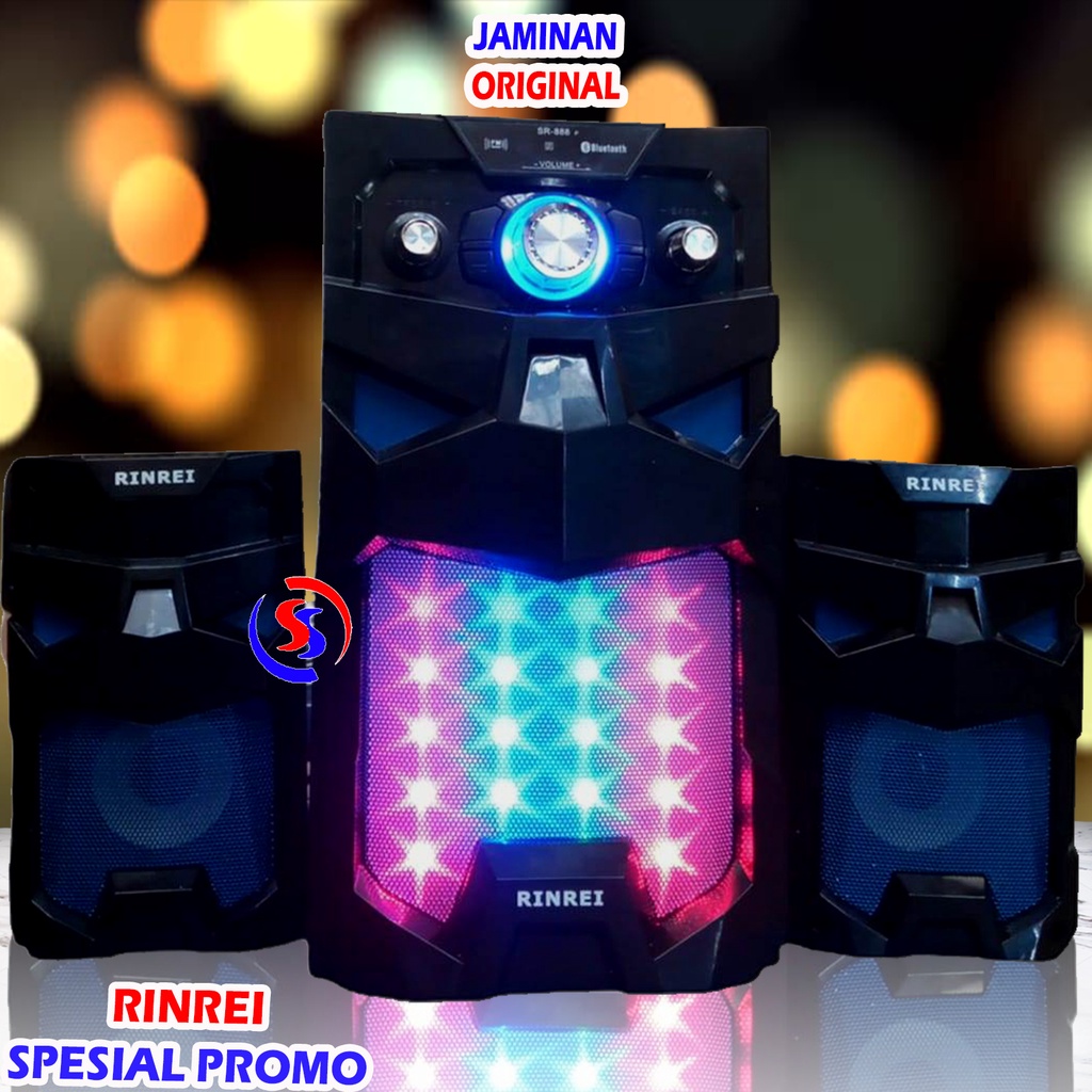 SPEAKER BLUETOOTH RINREI 888 GARANSI 12 BULAN RESMI