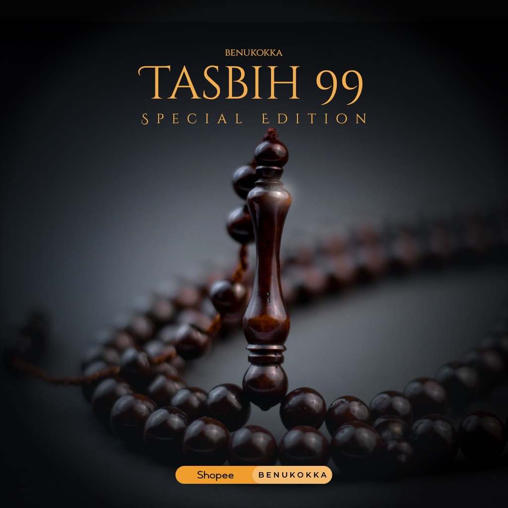 Tasbih Kokka Bulat 99 Original Kayu Kauka Asli Kaukah Kaoka Koka Kaokah  BENUKOKKA