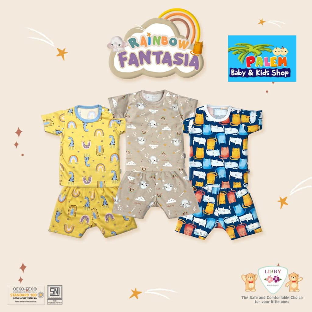 libby setelan oblong pendek boy&amp;girl 3pcs s,m,l,2l,xl,xxl