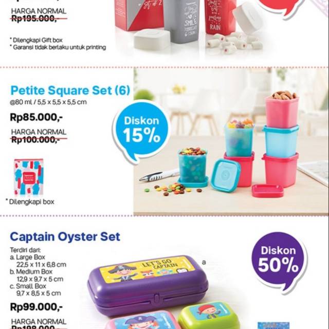 Tupperware petite square toples mini promo