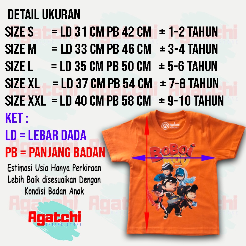 Kaos Atasan Anak Karakter Boboiboy