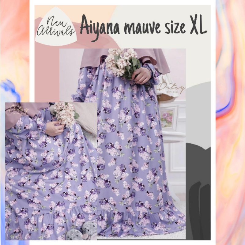 Ditsy Juli 2021 - Aiyana mauve size XL