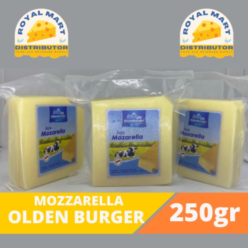 

MOZZARELLA OLDEN BURGER KEMASAN 250gr/KEJU/MOZZARELA/KEJU MULUR TERBAIK