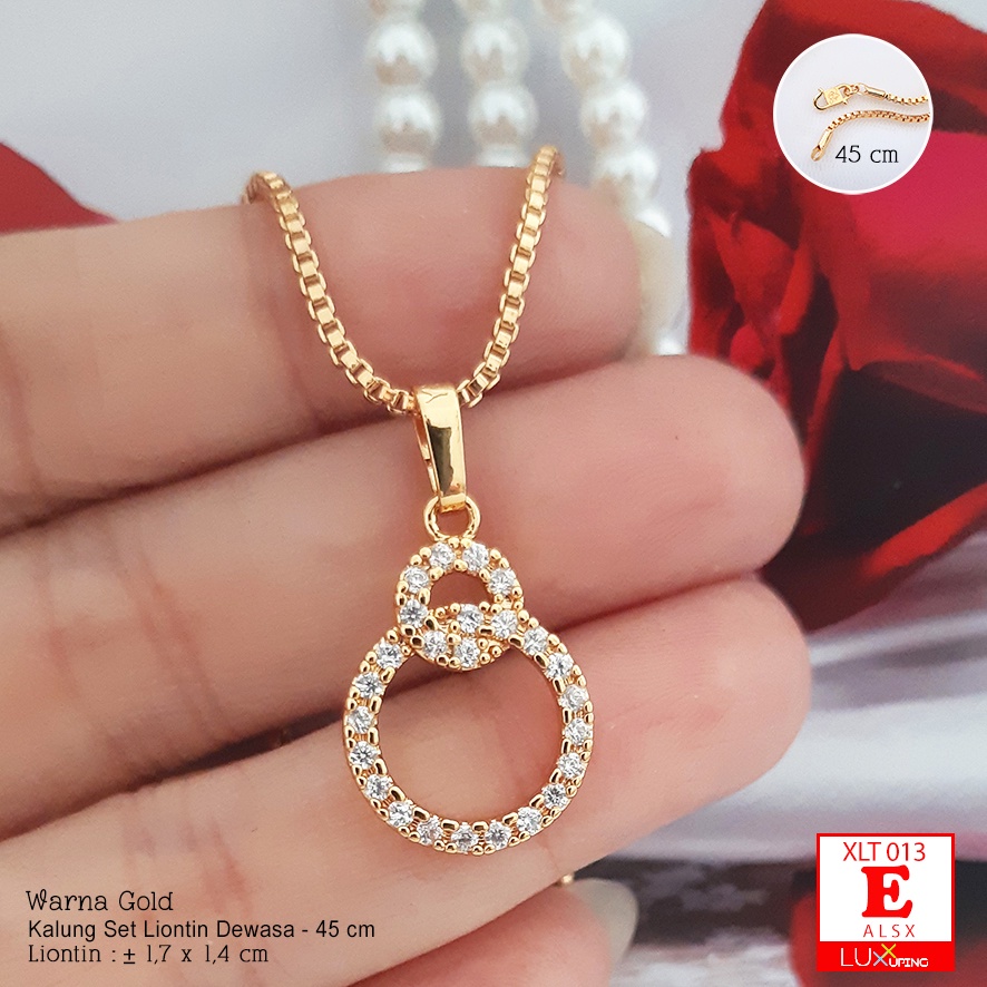 XLT 013 Kalung Liontin Dewasa 45 cm Perhiasan Lapis Emas Imitasi Murah Kalung Xuping Liontin Bintang Luxx Xuping