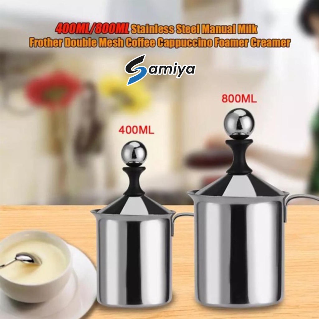 Milk frother stainless / milk jug creamer latte art / foam milk maker / milk foamer / pengocok susu