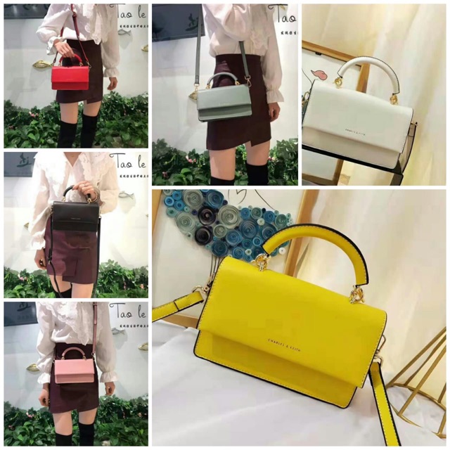TAS CHARLES & KEITH 1077# New Arrival SlingBag Charles & Keith for Women’s Material Soft Leather