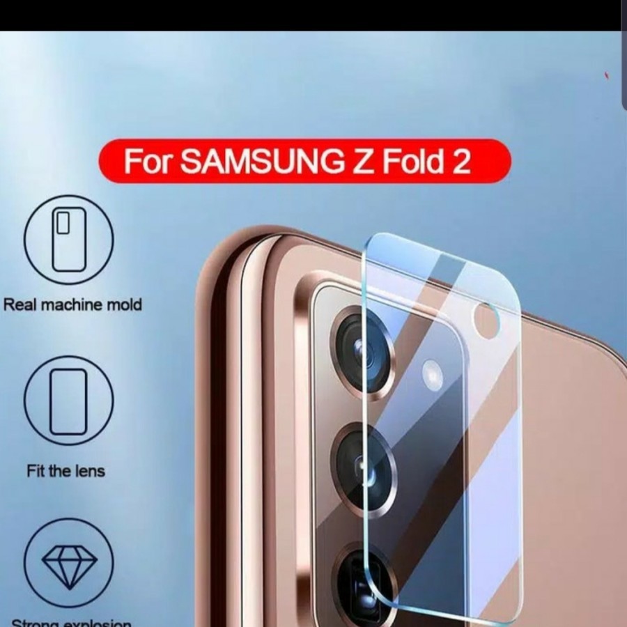 SAMSUNG GALAXY Z FOLD 2 FOLD 1 Tempered Glass Camera Anti Gores Kamera Bening