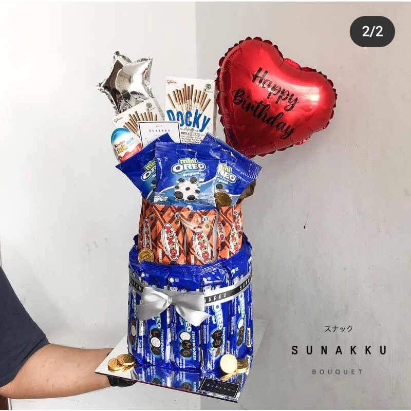 Snack Cake Tart Tower | Graduation Doll Camilan Bouquet Hampers Hadiah Kado Wisuda Birthday bunga fl